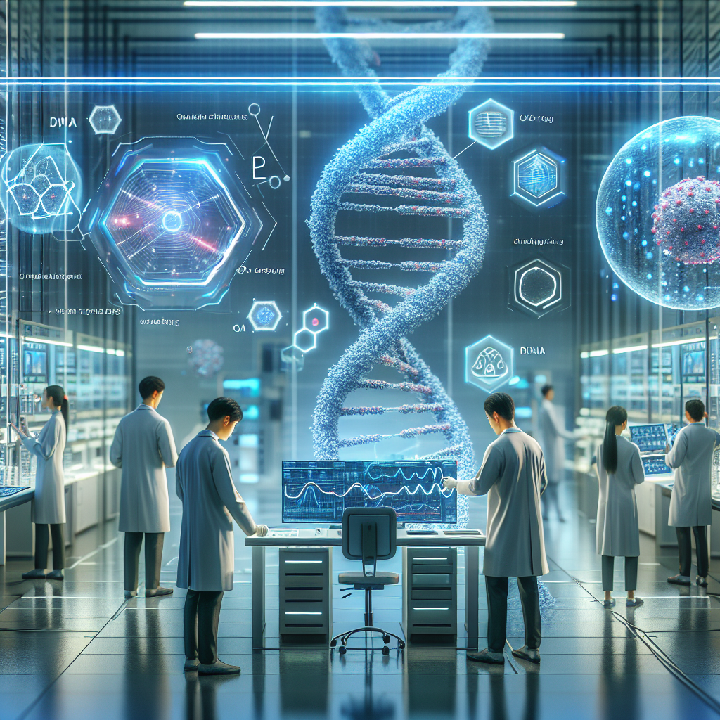 Certainly! Here's a DALL-E 3 image prompt tailored to your blog post: "Create an image depicting a futuristic medical laboratory where a team of Chinese scientists are engaged in advanced genetic research. The scientists are studying a large, interactive digital display showing DNA sequences and graphs. In the background, there are high-tech lab equipment and a holographic projection of a DNA strand. The atmosphere is hopeful and innovative, reflecting breakthroughs in genetic silencing technology for hereditary disease treatment. The scientists, who are of Chinese descent, are wearing modern lab coats and are intently focused on their research."